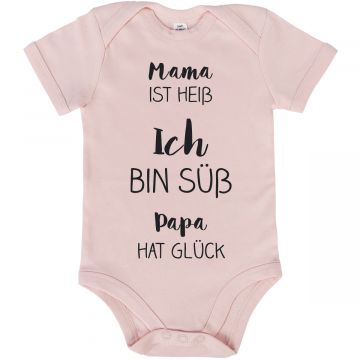 mama ist heiss ich bin süß papa hat glück babybody