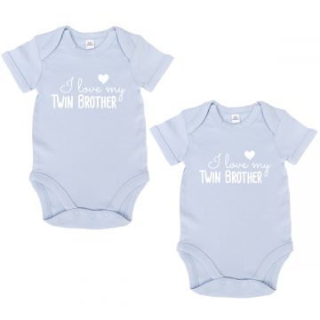 JUNIWORDS Babybodies "I love my twin brother" | 2er Set