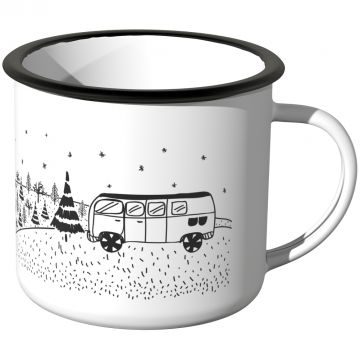 Emaille Tasse Camper Nacht