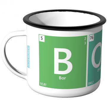 Emaille Tasse Periodensystem - Moin - Motiv 1