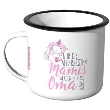 Emaille Tasse Nur die allerbesten Mamis werden zur Oma befördert - Motiv 8