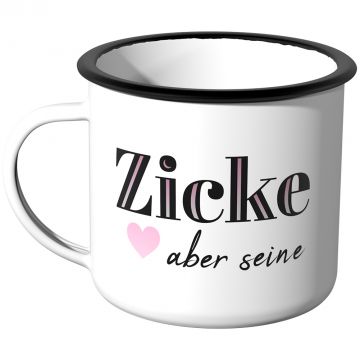 Emaille Tasse Zicke aber seine