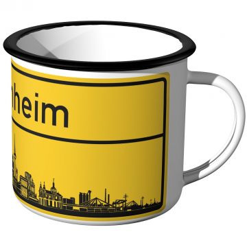 Emaille Tasse Ortschild Mannheim