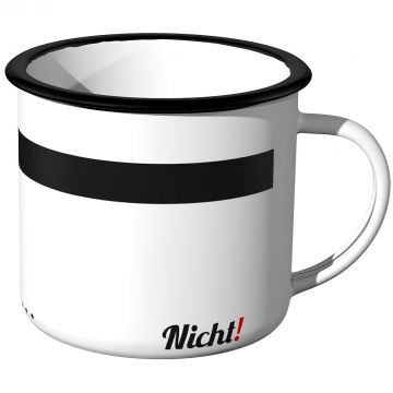 JUNIWORDS Emaille Tasse Endlich Ruhestand