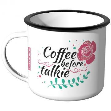 Emaille Tasse Coffee before talkie
