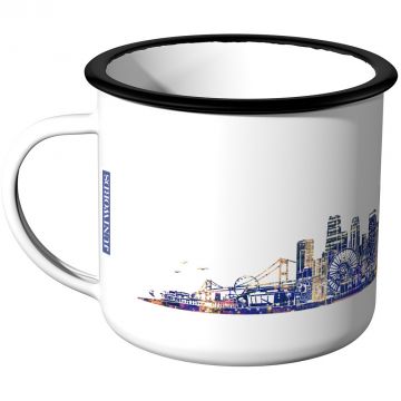 JUNIWORDS Emaille Tasse Skyline Los Angeles bei NachtJUNIWORDS Emaille Tasse Skyline Los Angeles bei Nacht