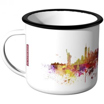 JUNIWORDS Emaille Tasse Skyline New York