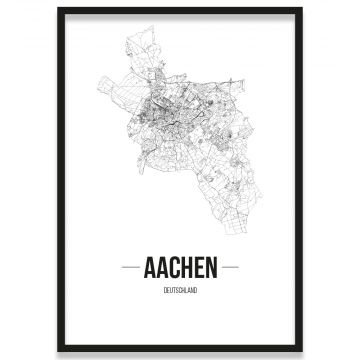 Stadtposter Aachen mit Bilderrahmen