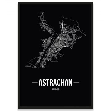 Astrachan Poster mit Rahmen Straßennetz