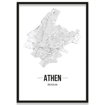 Poster Athen mit Rahmen