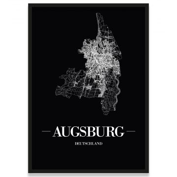 Augsburg Poster mit Rahmen