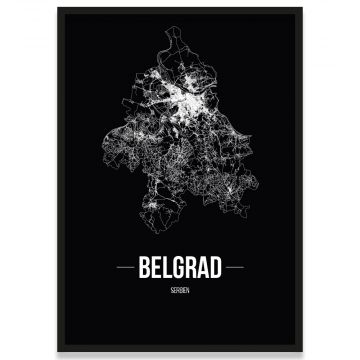 Straßennetz Poster Belgrad 