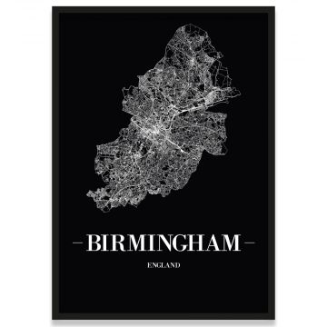 Birmingham gerahmtes Poster