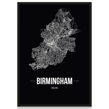Rahmen Poster Stadt Birmingham
