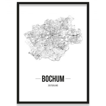 Poster Bochum mit Rahmen