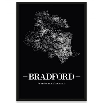 gerahmtes Stadtposter Bradford