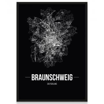 Braunschweig Poster Straßennetz
