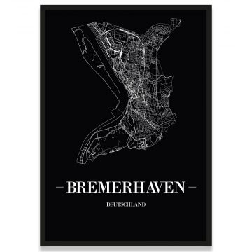 Poster Bremerhaven Straßennetz