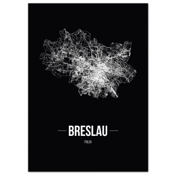 Poster Breslau Straßennetz