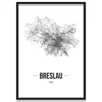 Poster Breslau mit Bilderrahmen