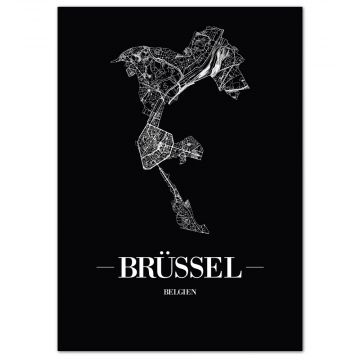 Stadt Brüssel mit Straßennetz