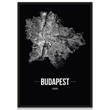Stadtposter Budapest Bilderrahmen