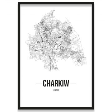 Poster Charkiw mit Bilderrahmen
