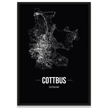 Cottbus Stadtposter Bilderrahmen