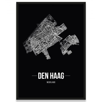 Den Haag Bilderrahmen Poster Straßennetz
