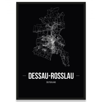 Poster Dessau-Rosslau Stadtplan