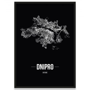 Poster Dnipro Straßenplan