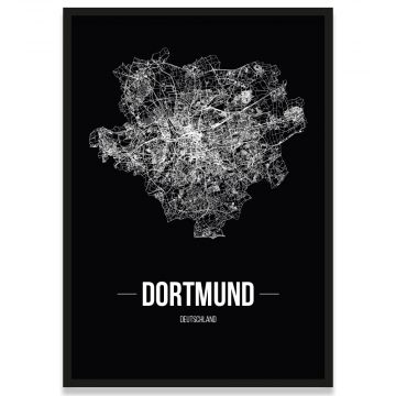 Dortmund Poster Stadtplan