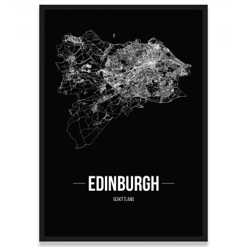 Stadtposter Edinburgh Rahmen