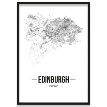 Poster Edinburgh mit Bilderrahmen