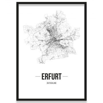 Poster Erfurt mit Rahmen