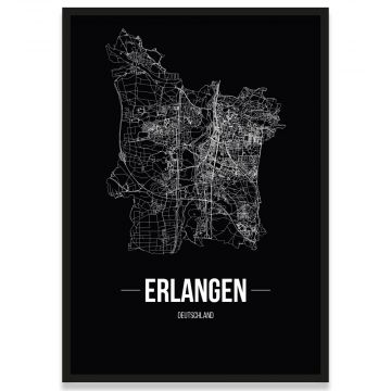 Stadtposter Erlangen Stadtplan