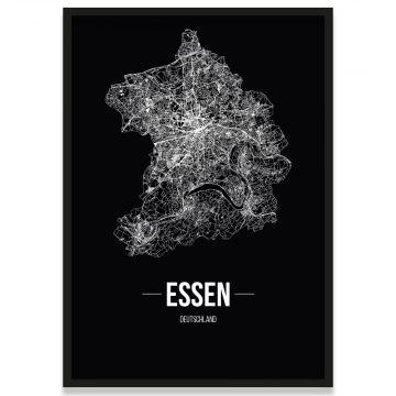 Poster Essen Straßenplan