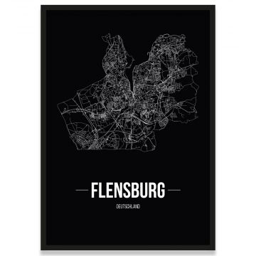 Stadtposter Flensburg Bilderrahmen