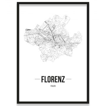 Poster Florenz Straßenplan 