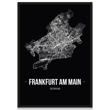 Poster Frankfurt am Main Stadtplan