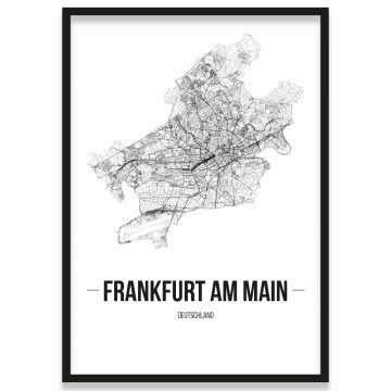 Poster Frankfurt am Main Straßennetz