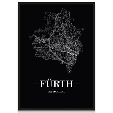 Poster Fürth Straßennetz