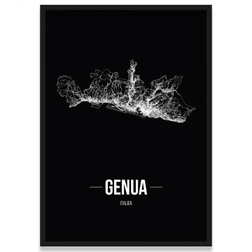 Genua Poster Stadtplan