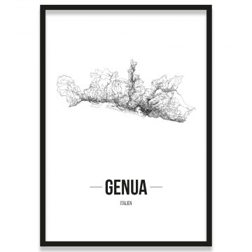 Poster Genua Straßennetz