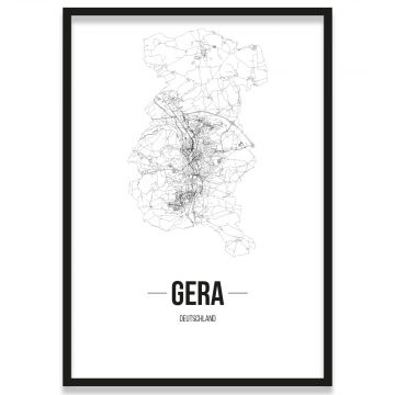 Stadtposter Gera mit Bilderrahmen