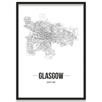 Poster Glasgow Straßenplan