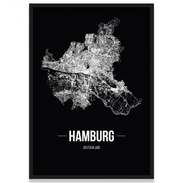 Poster Hamburg Stadtplan