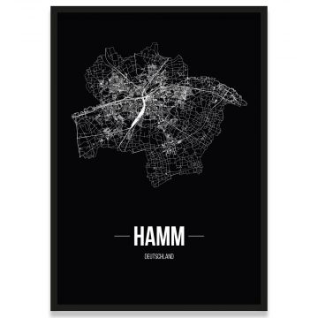 Poster Hamm Stadtplan