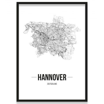 Poster Hannover mit Bilderrahmen 
