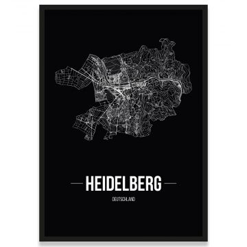 Poster Heidelberg Stadtplan